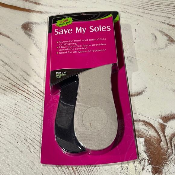 Airplus Womens Save My Soles Shoe Cushions 2 Pair Sizes 5–11 Comfort Insoles 3pk - Picture 2 of 3